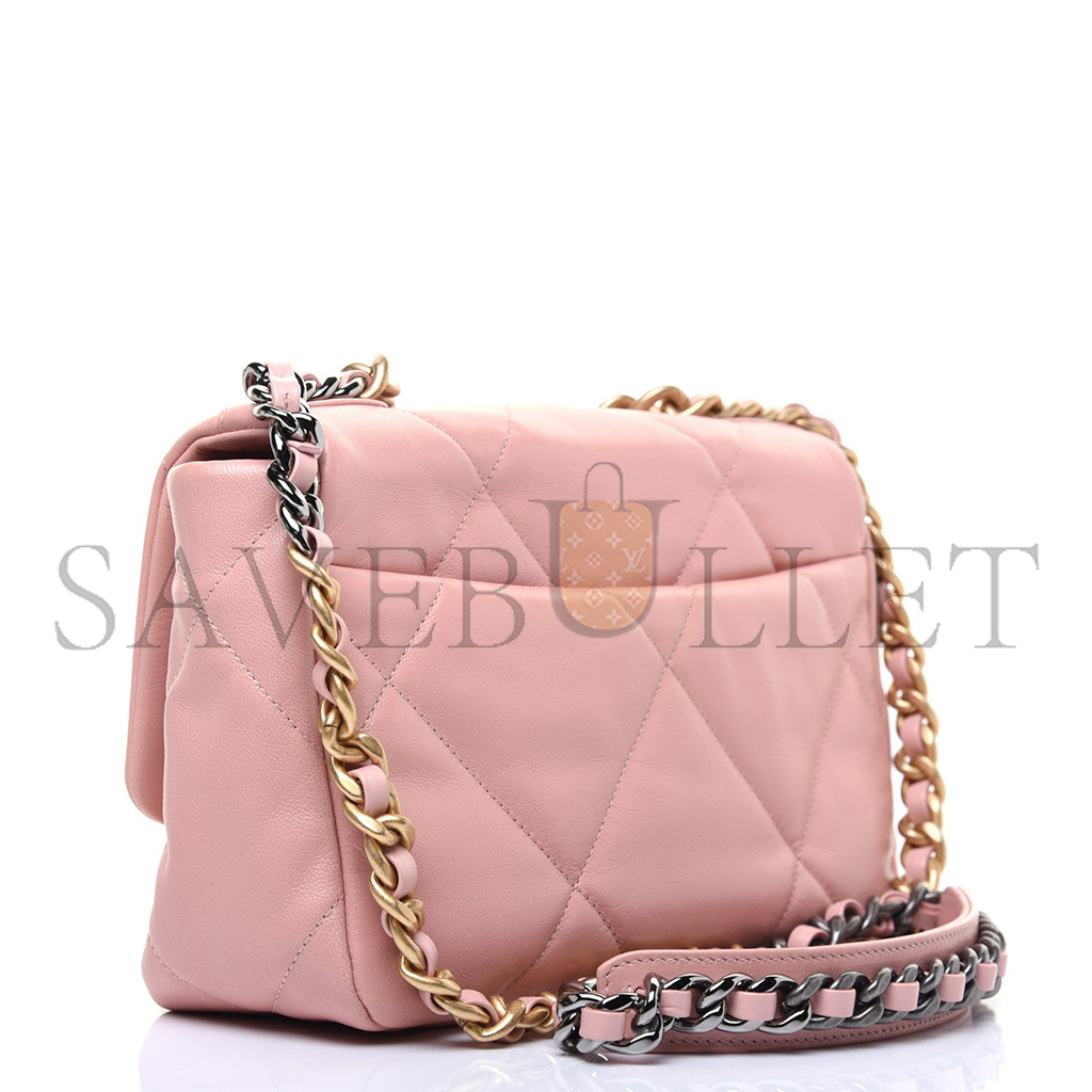 Ch*el quilted medium 19 flap light pink (26*16*9cm)